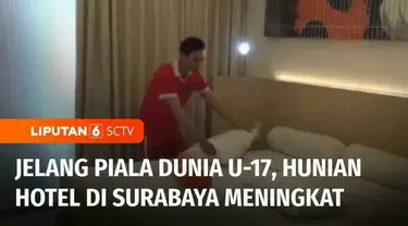 Dari sepekan pembukaan Piala Dunia U-17 2023 akan digelar di Stadion Gelora Bung Tomo, Surabaya, Jawa Timur. Hal ini berdampak pada perekonomian Kota Surabaya, salah satunya tingkat hunian hotel yang meningkat.