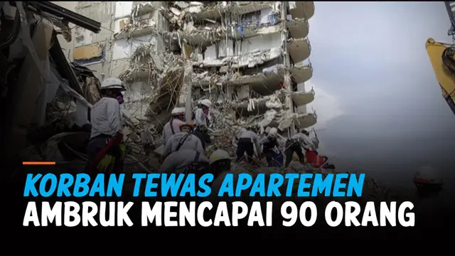 VIDEO: Tragedi Apertemen di Miami Ambruk, Korban Tewas Capai 90 Jiwa