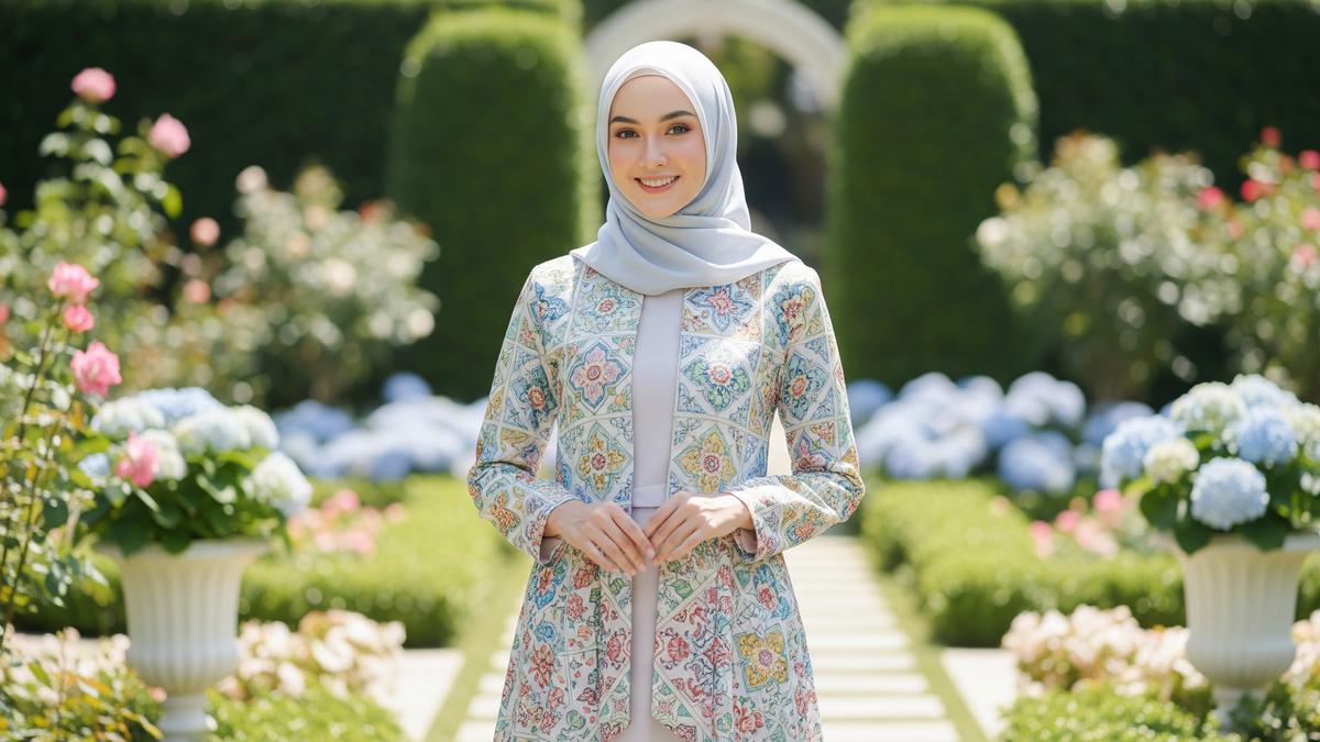 7 Model Gamis Terbaru Kombinasi Tile, Elegan &amp; Modern untuk Semua Acara