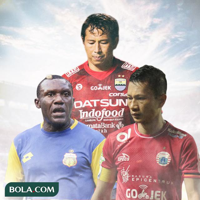 Ilustrasi Pemain Herman Dzumafo, I Made Wirawan, Ismed Sofyan