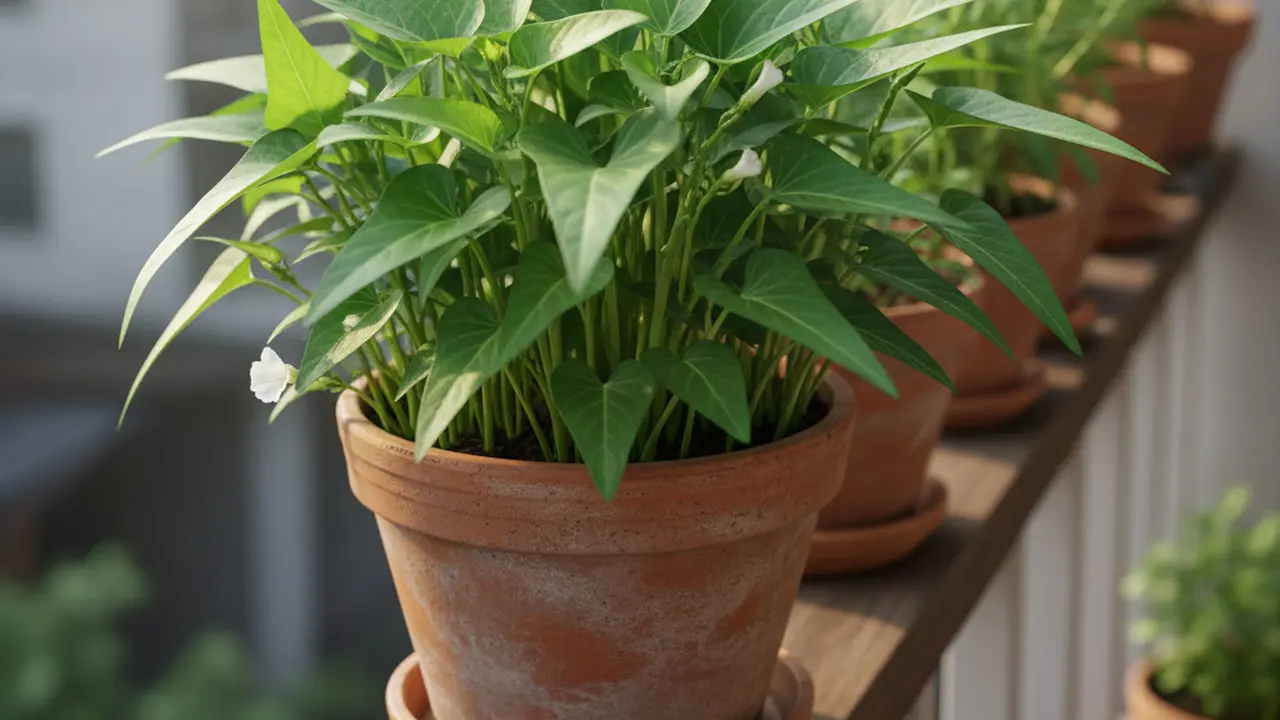 Menanam Kangkung di Pot