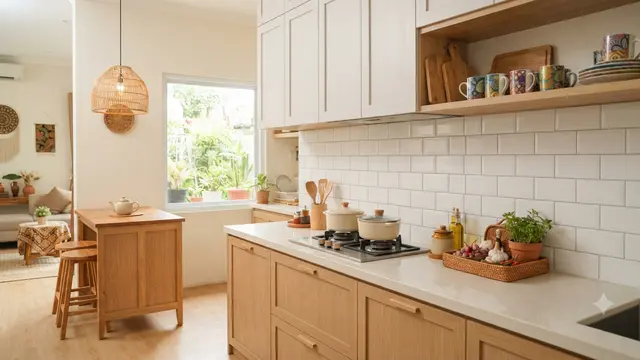 Warna backsplash yang cocok untuk dapur Scandinavian hadirkan suasana baru saat memasak model putih