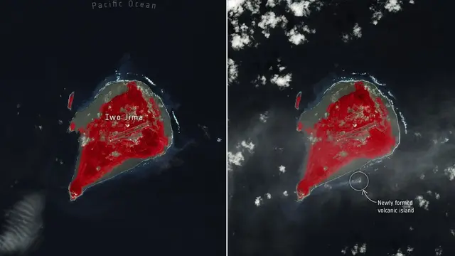 Penampakan Pulau Baru dari Citra Satelit