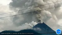 Gunung Lewotobi Laki-Laki mengalami erupsi lagi, Selasa (16/1/2024), pukul 16.30 Wita. (Liputan6.com/ Dok Magma ESDM)