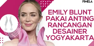 Emily Blunt Pakai Anting Rp 900 Juta Rancangan Pemuda Yogyakarta