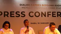 Ketua Dewan Pertimbangan Kadin Indonesia, Anindya Bakrie dalam Dialog Capres Bersama Kadin: Menuju Indonesia Emas 2045, di Djakarta Teater &ndash; Lounge Area, Jakarta Pusat, Rabu (10/1/2024). (Tira/Liputan6.com)