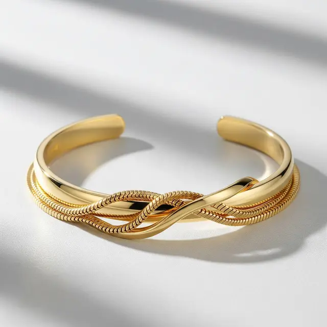 9 Model Gelang Emas Bangle Kombinasi Snake Chain untuk Tampilan Elegan, Memikat Hati