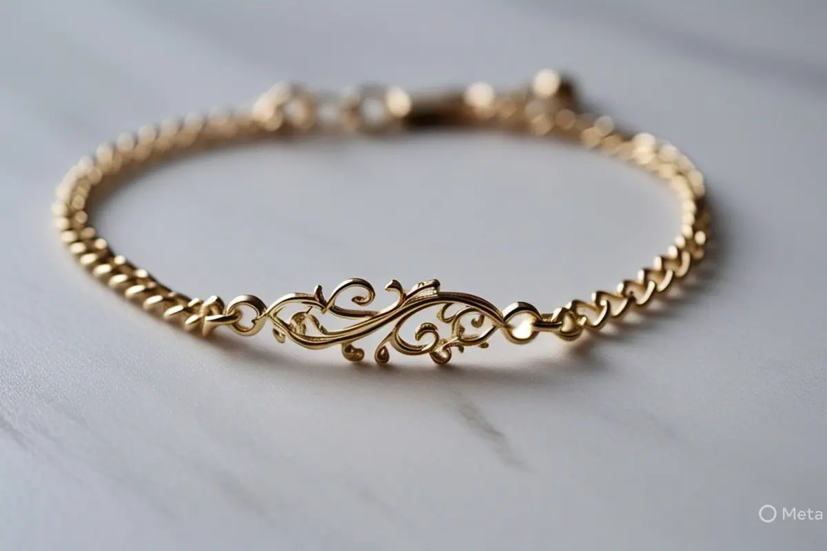 Gelang Emas Islami 14K Model Serut
