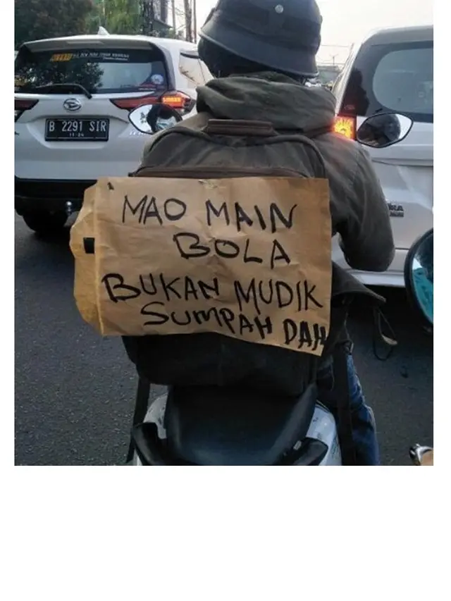 Aksi Pengendara Motor dan Truk Pasang Tulisan Alasan Bukan Mudik Ini Jadi Sorotan