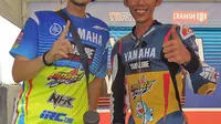 Fedri Efendi (kanan) sukses juara di kejurnas Motoprix seri Palembang (dok: Yamaha)