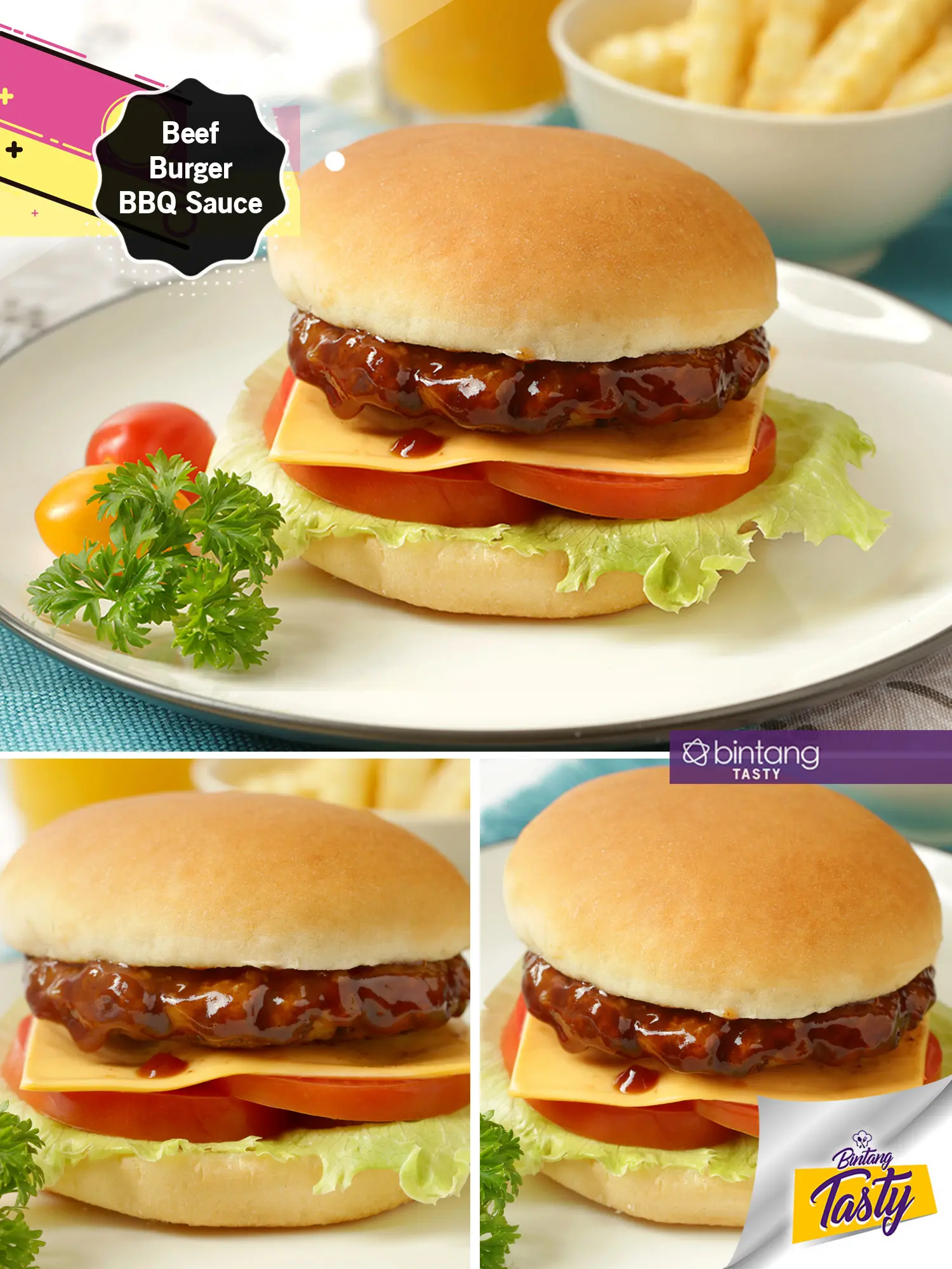  Beef Burger BBQ Sauce. (Foto: Bintang.com/Daniel Kampua, Digital Imaging: Nurman Abdul Hakim/Bintang.com, Chef: Arum Sari)