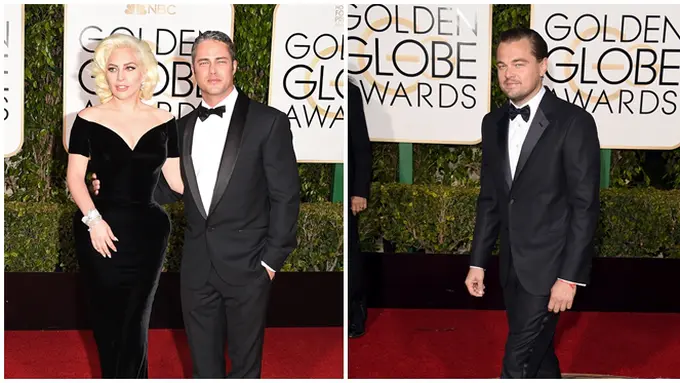 Lady Gaga, Taylor Kinney, dan Leonardo DiCaprio