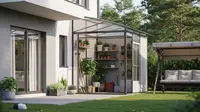 7 Desain Rumah Kampung dengan Gudang Kecil di Belakang, Asri, Fungsional &amp; Hemat Lahan