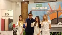 Aryo Meidianto, PR Manager Oppo Indonesia di gelaran Oppo Selfie Tour di Manado, Selasa (9/1/2018). (Liputan6.com/Jeko Iqbal Reza)