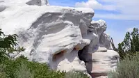 Ada yang unik di negara bagian New Mexico, bagian barat daya AS, yaitu model rumahnya yang hampir sebagian besar seperti batu.