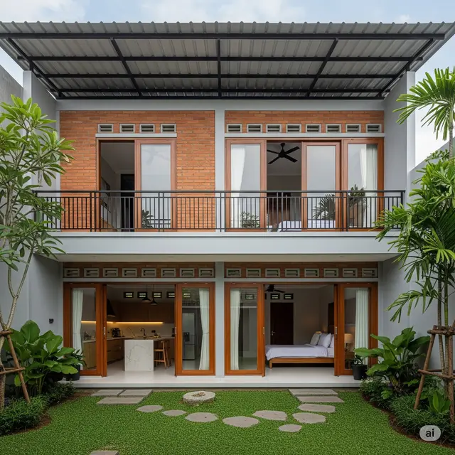 Desain Rumah Tropis Modern dengan Ventilasi Silang