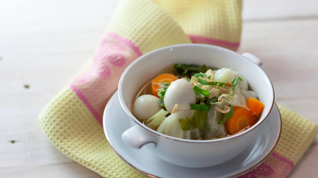 sayur sop telur puyuh