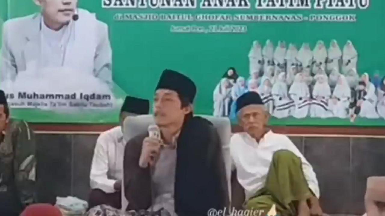 Gus Iqdam menjelaskan alasan mengapa ia tidak bersedia hadir (SS: YouTube)