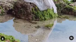 Intan Ayu terlihat menawan saat di pantai. Ia terduduk manis di bebatuan dengan outfit putih. Gaya penampilannya yang stunning ini banjir like dan komentar dari netizen. Netizen memuji Intan makin terlihat cantik. (Liputan6.com/IG/tanayudjanuismadi)