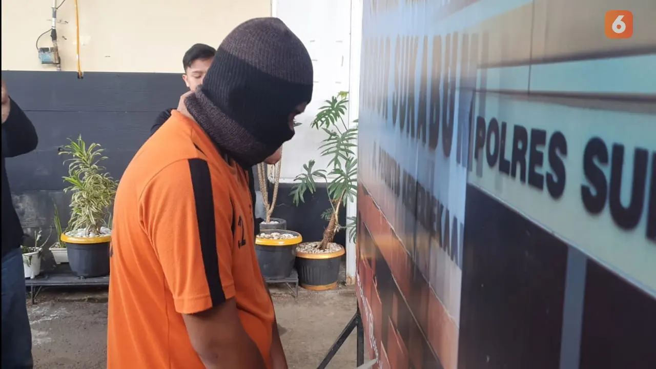 Salah satu pelaku pencabulan terhadap anak di bawah umur, korban perempuan 14 tahun di Kota Sukabumi (Liputan6.com/Fira Syahrin).