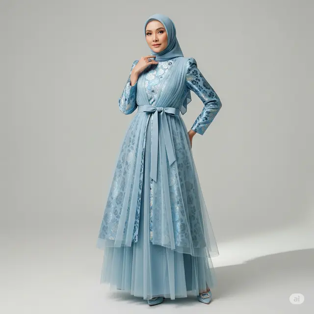 9 Baju Pesta Gamis Brokat Modern untuk Wanita Usia 40 ke Atas: Busana Pesta yang Anggun dan Elegan