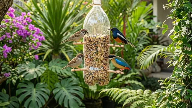 Membuat Tempat Pakan Burung