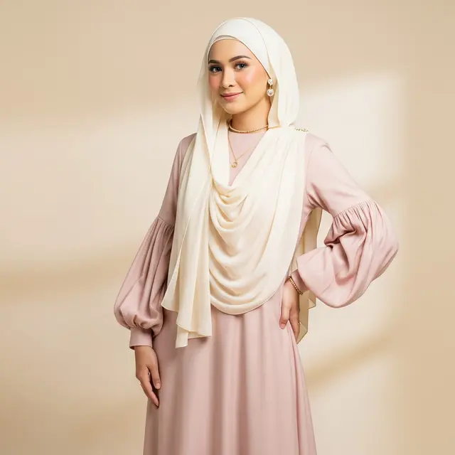 Tren Gamis Organza Simple tapi Mewah untuk Pesta Pernikahan