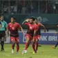 Gelandang Timnas Indonesia, Stefano Lilipaly, merayakan gol yang dicetaknya ke gawang Taiwan pada laga Grup A Asian Games di Stadion Patriot, Jawa Barat, Minggu (12/8/2018). (Bola.com/Vitalis Yogi Trisna)