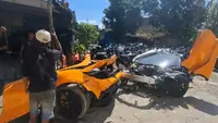 Foto-foto Penampakan McLaren YouTuber Andra Terbelah Dua