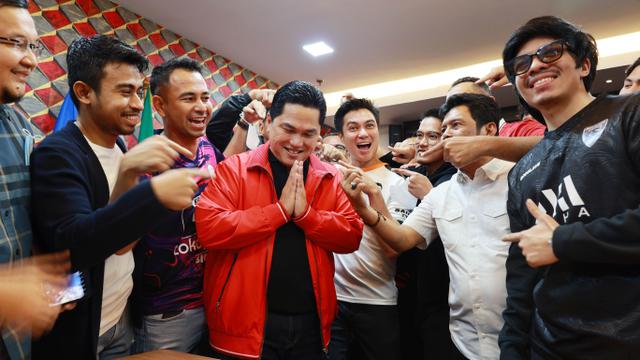erick thohir didukung para selebriti dan influencer