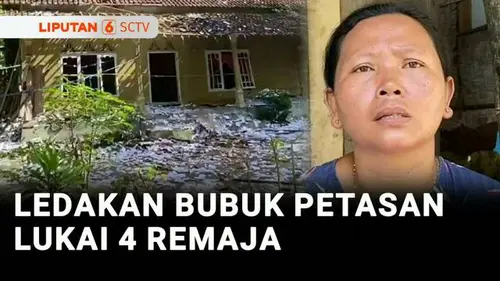 VIDEO: Bubuk Petasan Meledak, 4 Remaja di Blitar Terluka
