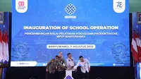 Inauguration of School Operation: Pengembangan Balai Pelatihan Vokasi dan Produktivitas BPVP Banyuwangi, Jawa Timur, Senin (11/8/2025).