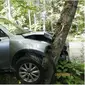 Seorang pria di Amerika kehilangan kendali, menabrak pohon dan menyebabkan penumpang mobilnya nyaris tewas ketika selfie. 