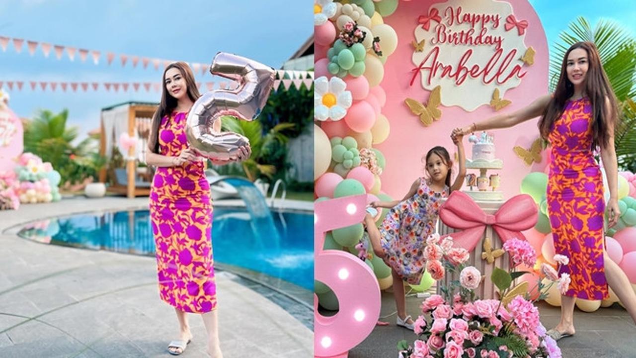 7 Potret Aura Kasih Rayakan Ulang Tahun ke-5 Putrinya, Dapat Hadiah Kelinci