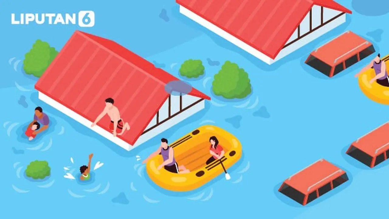 Banner Infografis Banjir Datang, Waspada Klaster Pengungsian. (Liputan6.com/Abdillah)