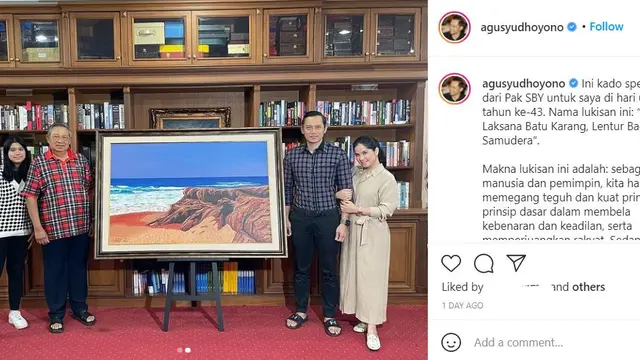 Unggahan Agus Harimurti Yudhoyono. (Instagram/ agusyudhoyono)