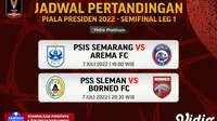 Link Live Streaming Semifinal Piala Presiden 2022 di Vidio Leg Pertama Hari Ini