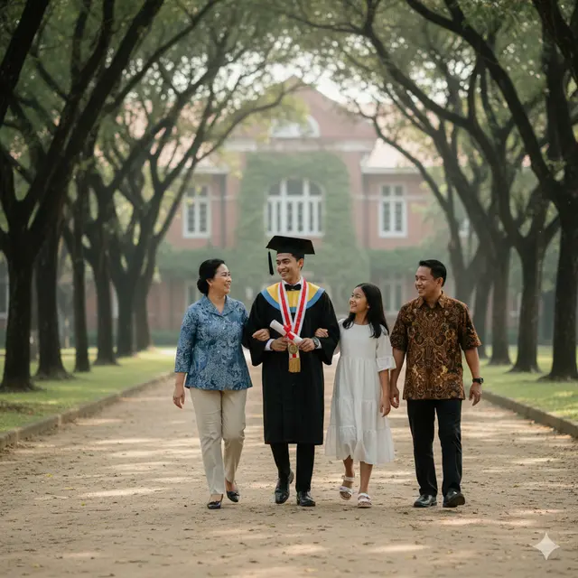 Prompt Gemini AI Edit Foto Wisuda Bareng Keluarga
