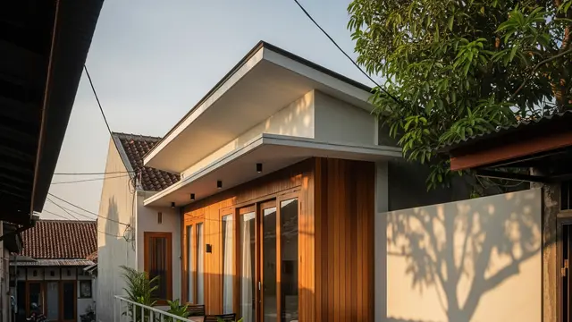 Desain Rumah Mungil Tapi Punya Teras Panjang untuk Duduk Sore