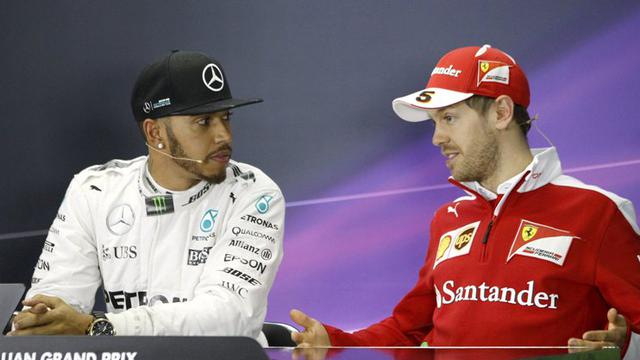 Lewis Hamilton dan Sebastian Vettel