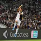 Cristiano Ronaldo mencetak gol ke gawang Tottenham Hotspur pada laga ICC 2019. (International Champions Cup/Thananuwat Srirasant)