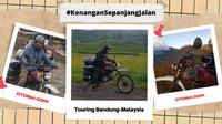 #KenanganSepanjangJalan seorang pria touring Bandung-Malaysia dengan ongkos tak sampai sejuta
