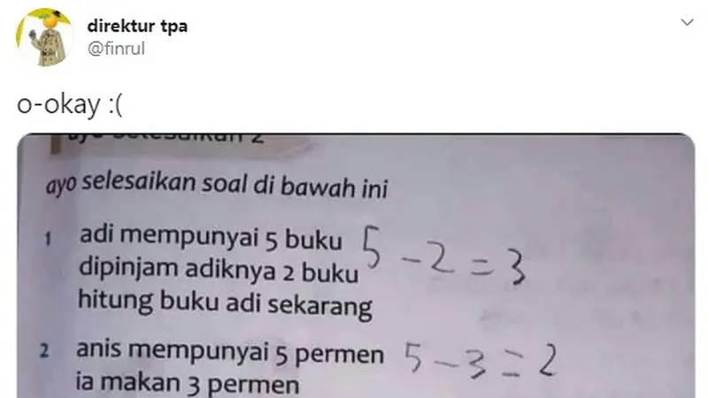 Jawaban soal MTK viral