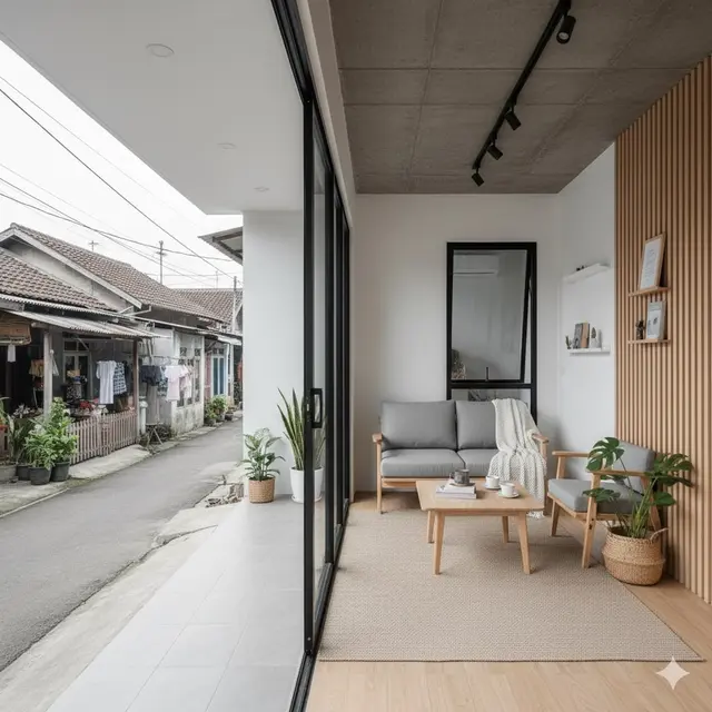 Nuansa Skandinavia dengan Warna Terang dan Kayu Terang