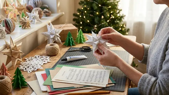 Hiasan Natal dari Kertas (AI Generated)