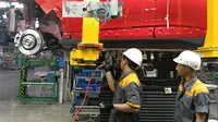 Kunjungan redaksi Liputan6.com di pabrik VinFast, Hai Phong, Vietnam. (Liputan6.com/Maulandy)