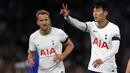 Son Heung-min kini telah mencetak hattrick sebanyak tiga kali di Liga Inggris. Torehan yang sama dengan Cristiano Ronaldo. (AFP/Isabel Infantes)