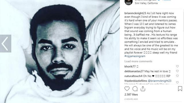 Brian Mcknight memberikan ucapan duka untuk James Ingram (Instagram/ https://www.instagram.com/p/BtPI2SbBp3o/)