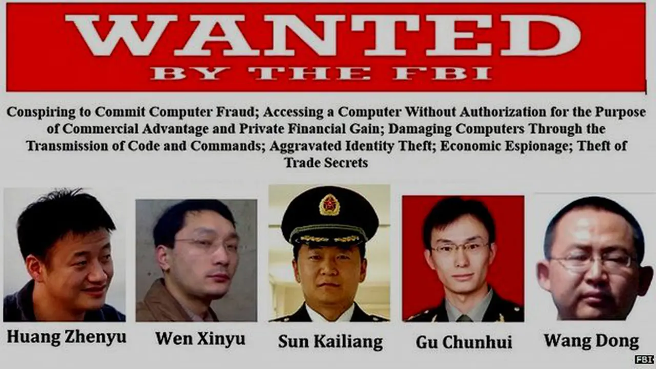 5 Pejabat Diburu FBI Terkait Pencurian Data, China Kecam AS