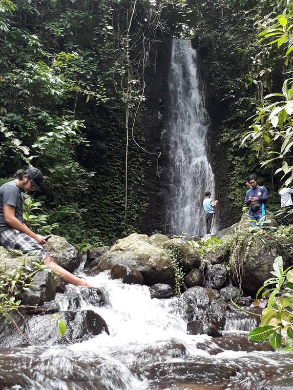 Curug Bandung, sepasang terjun di Limbangan, Wanareja, Cilacap, Jawa Tengah. (Foto: Liputan6.com/Muhamad Ridlo)